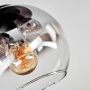 Koyoto Plafonnier, Boule lumineuse Chrome, Clair, Fumé, 3 lumières