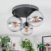 Koyoto Plafonnier, Boule lumineuse Clair, Fumé, 3 lumières