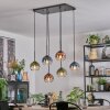 Koyoto Suspension, Boule lumineuse, Suspension Bleu, Vert, Clair, Cuivré, 6 lumières