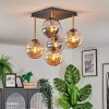 Gastor Plafonnier, Boule lumineuse Or, Noir, 5 lumières