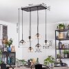 Koyoto Suspension, Boule lumineuse, Suspension Ambre, Clair, Fumé, 6 lumières