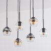 Koyoto Suspension, Boule lumineuse, Suspension Ambre, Clair, Fumé, 6 lumières
