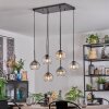 Koyoto Suspension, Boule lumineuse, Suspension Ambre, Clair, Fumé, 6 lumières