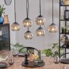 Ripoll Suspension, Boule lumineuse, Suspension Chrome, Clair, Fumé, 6 lumières