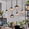 Koyoto Suspension, Boule lumineuse, Suspension Ambre, Clair, Fumé, 6 lumières
