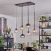 Koyoto Suspension, Boule lumineuse, Suspension Ambre, Clair, Fumé, 6 lumières