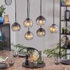 Koyoto Suspension, Boule lumineuse, Suspension Ambre, Clair, Fumé, 6 lumières