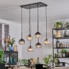 Koyoto Suspension, Boule lumineuse, Suspension Ambre, Clair, Fumé, 6 lumières