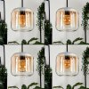 Lauden Suspension, Suspension Ambre, Bleu, Vert, Clair, Cuivré, 6 lumières