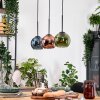 Koyoto Suspension, Boule lumineuse, Suspension Écru, Noir, 3 lumières