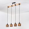 Cando Suspension, Suspension Écru, Noir, 4 lumières