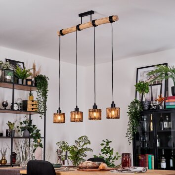 Cando Suspension, Suspension Écru, Noir, 4 lumières