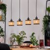 Ramila Suspension, Suspension Écru, Noir, 4 lumières