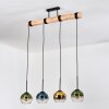 Koyoto Suspension, Boule lumineuse, Suspension Écru, Noir, 4 lumières