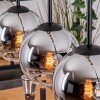 Koyoto Suspension, Boule lumineuse, Suspension Écru, Noir, 5 lumières