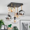 Koyoto Plafonnier, Boule lumineuse Or, Noir, 5 lumières