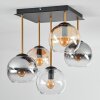 Koyoto Plafonnier, Boule lumineuse Or, Noir, 5 lumières