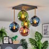 Gastor Plafonnier, Boule lumineuse Or, Noir, 5 lumières