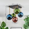 Gastor Plafonnier, Boule lumineuse Or, Noir, 5 lumières