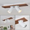 Dalan Plafonnier, Spot de plafond LED Écru, Blanc, 2 lumières
