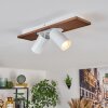 Dalan Plafonnier, Spot de plafond LED Écru, Blanc, 2 lumières