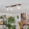 Dalan Plafonnier, Spot de plafond LED Écru, Blanc, 3 lumières