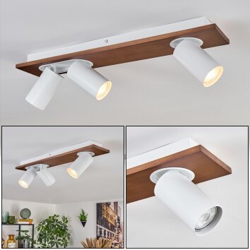 Dalan Plafonnier, Spot de plafond LED Écru, Blanc, 3 lumières