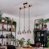 Koyoto Suspension, Boule lumineuse, Suspension Écru, Noir, 3 lumières