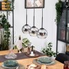 Koyoto Suspension, Boule lumineuse, Suspension Écru, Noir, 3 lumières