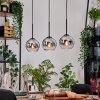 Koyoto Suspension, Boule lumineuse, Suspension Écru, Noir, 3 lumières