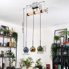 Koyoto Suspension, Boule lumineuse, Suspension Écru, Noir, 3 lumières
