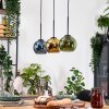 Koyoto Suspension, Boule lumineuse, Suspension Écru, Noir, 3 lumières