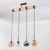 Koyoto Suspension, Boule lumineuse, Suspension Écru, Noir, 4 lumières