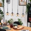 Koyoto Suspension, Boule lumineuse, Suspension Écru, Noir, 4 lumières