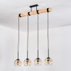 Koyoto Suspension, Boule lumineuse, Suspension Écru, Noir, 4 lumières