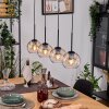 Koyoto Suspension, Boule lumineuse, Suspension Écru, Noir, 4 lumières