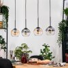 Koyoto Suspension, Boule lumineuse, Suspension Écru, Noir, 4 lumières