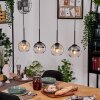 Koyoto Suspension, Boule lumineuse, Suspension Écru, Noir, 4 lumières
