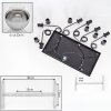 Koyoto Suspension, Boule lumineuse, Suspension Chrome, Clair, Fumé, 6 lumières