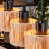 Granja Suspension, Suspension Écru, Noir, 4 lumières