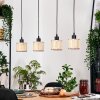Sabadim Suspension, Suspension Écru, Noir, 4 lumières