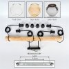 Koyoto Suspension, Boule lumineuse, Suspension Écru, Noir, 4 lumières