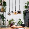 Koyoto Suspension, Boule lumineuse, Suspension Écru, Noir, 4 lumières