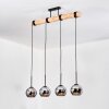 Koyoto Suspension, Boule lumineuse, Suspension Écru, Noir, 4 lumières