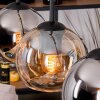 Koyoto Suspension, Boule lumineuse, Suspension Écru, Noir, 4 lumières