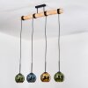 Koyoto Suspension, Boule lumineuse, Suspension Écru, Noir, 4 lumières