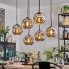 Ripoll Suspension, Boule lumineuse, Suspension Chrome, Fumé, 6 lumières