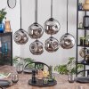 Ripoll Suspension, Boule lumineuse, Suspension Chrome, Fumé, 6 lumières
