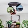 Koyoto Plafonnier, Boule lumineuse 30 cm Bleu, Vert, Cuivré, 3 lumières