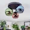 Koyoto Plafonnier, Boule lumineuse 30 cm Bleu, Vert, Cuivré, 3 lumières
